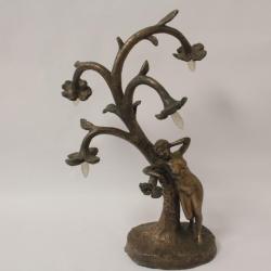 Lampe Femme nue bronze Prachaud Art Nouveau