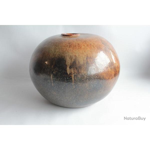 Grand vase boule c�ramique �maill�e Rheinfelden Arnold Zahner Suisse