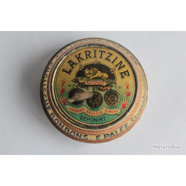 Bo�te bonbons t�le lithographi�e Lakritzine Strassburg E Pal�e