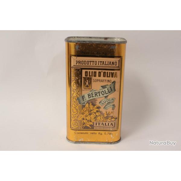 Boite t�le Huile d'olive Olio d'Oliva F. Bertoli Lucca Toscana Italie