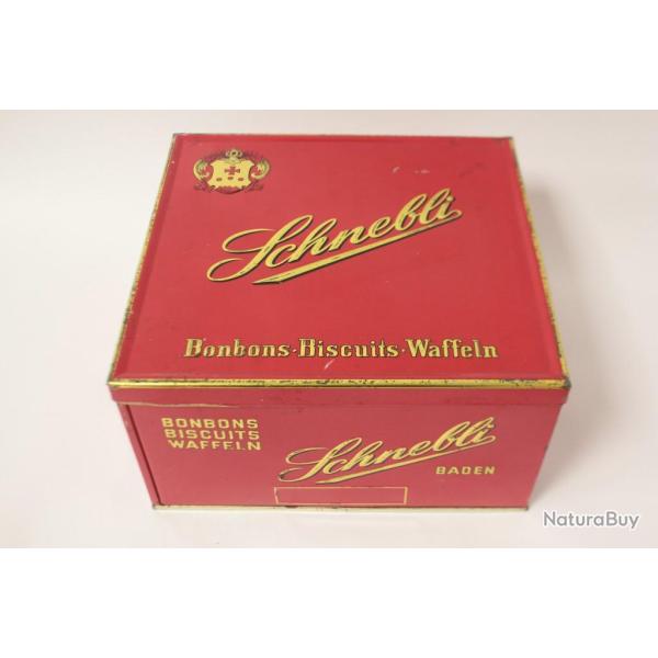 Bo�te t�le lithographi�e gaufrettes Waffeln Schnebli Suisse