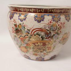 Bassin a poissons Jardini&egrave;re porcelaine Chine