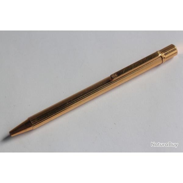 Stylo bille CARTIER Must II Godron plaqu� or