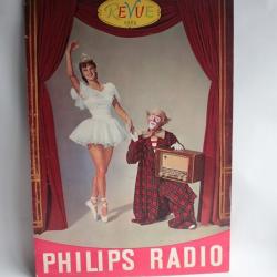 Affiche cartonn&eacute;e publicit&eacute; Philips Radio revue 1952