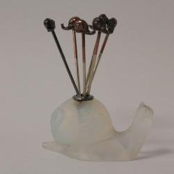 SABINO Porte-piques &agrave; escargot verre opalescent