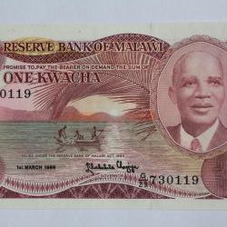 Billet 1 Kwacha Malawi 1986 neuf