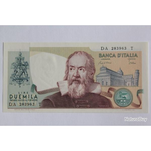 Billet 2000 Lire Galil�e Italie 1973 neuf
