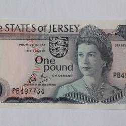 Billet 1 Pound Jersey type Elizabeth II neuf