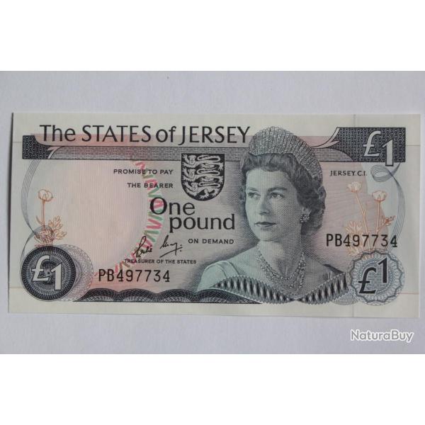 Billet 1 Pound Jersey type Elizabeth II neuf