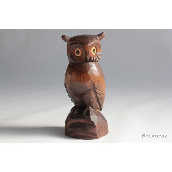 Hibou bois sculpt� Art populaire Suisse Brienz