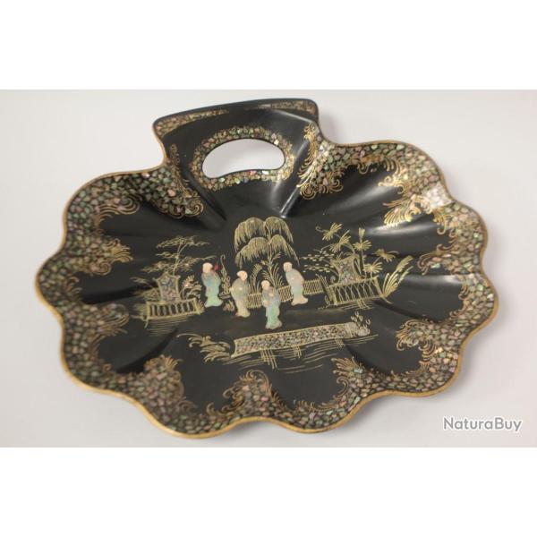 Ramasse miettes asiatique nacre carton bouilli Napol�on III