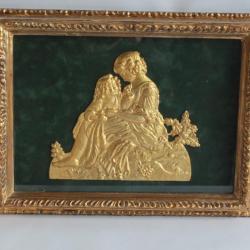 Bas relief bronze Femmes