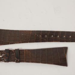 Bracelet montre Universal Gen&egrave;ve croco marron 20 mm vintage