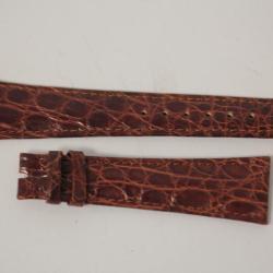 Bracelet montre Universal Gen&egrave;ve croco marron 21 mm vintage