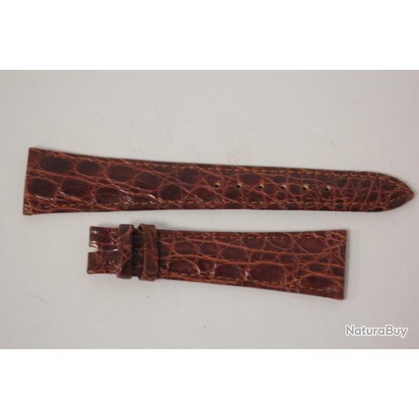 Bracelet montre Universal Gen�ve croco marron 21 mm vintage