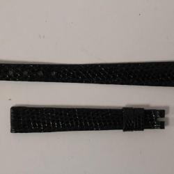 Bracelet montre Universal Gen&egrave;ve l&eacute;zard noir 11 mm vintage