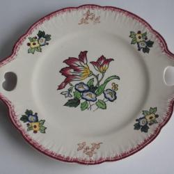 LONGWY Plat de service fa&iuml;ence Marseille