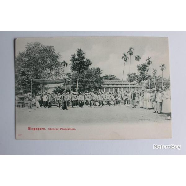 CPA Chine Singapore Chinese Procession