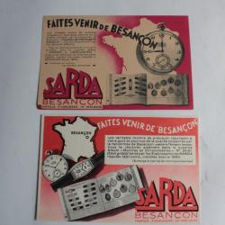 CPA publicitaire SARDA Besan&ccedil;on montre horlogerie