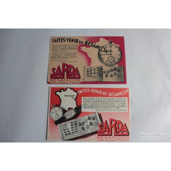 CPA publicitaire SARDA Besan�on montre horlogerie