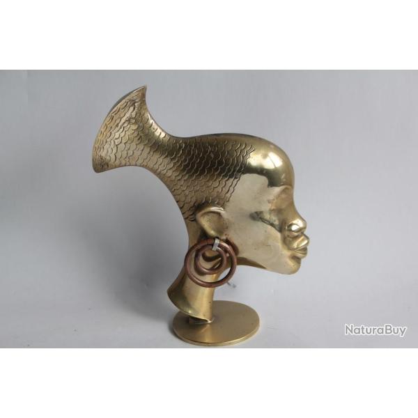 Profil Femme africaine Bronze Hagenauer