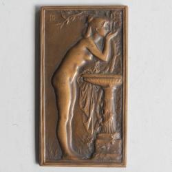 Médaille Daniel Dupuis La source Femme Art nouveau
