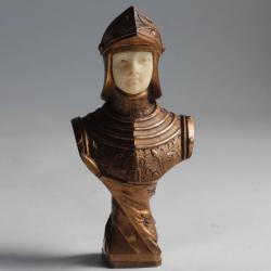Sceau bronze Buste de chevalier Jean GARNIER
