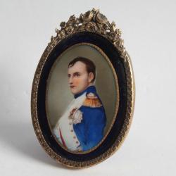 Peinture miniature sur porcelaine Napoléon Bonaparte
