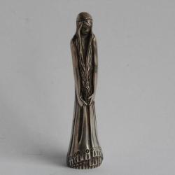 Sceau bronze argent&eacute; Femme Art Nouveau