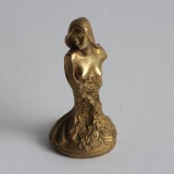 LOISEAU-ROUSSEAU Sceau bronze Femme Art Nouveau