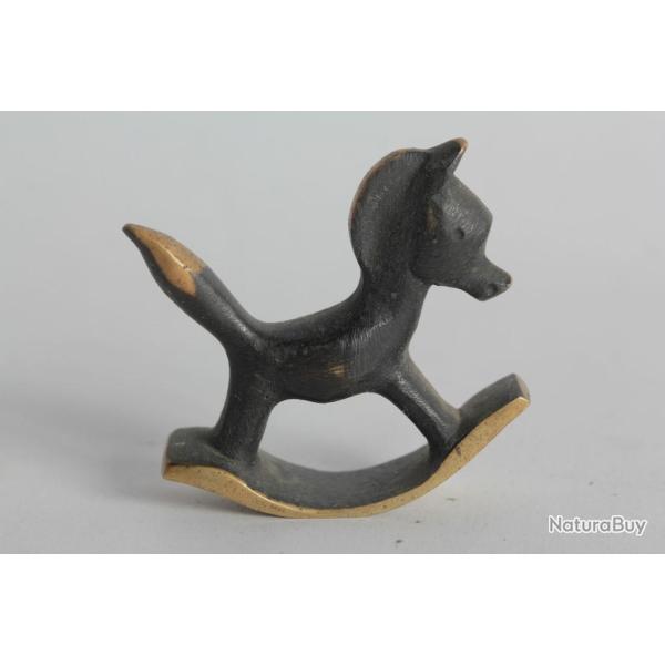 Walter BOSSE Bronze Viennois miniature Cheval � bascule