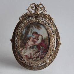 Peinture miniature Scène galante