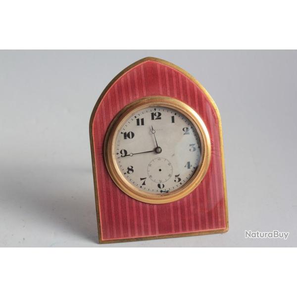 Pendulette �mail guilloch� Art d�co