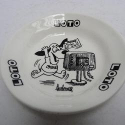 Coupelle Assiette c&eacute;ramique GIEN publicit&eacute; jeux LOTO Barberousse