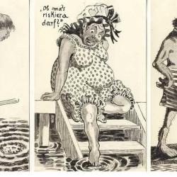 3 CPA illustr&eacute;e Humour anglais allemand