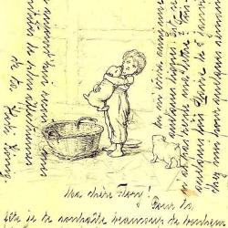 CPA illustr&eacute;e LIEBE Junge Allemagne Aus A. Hendschel's Skizzenbuch 1902