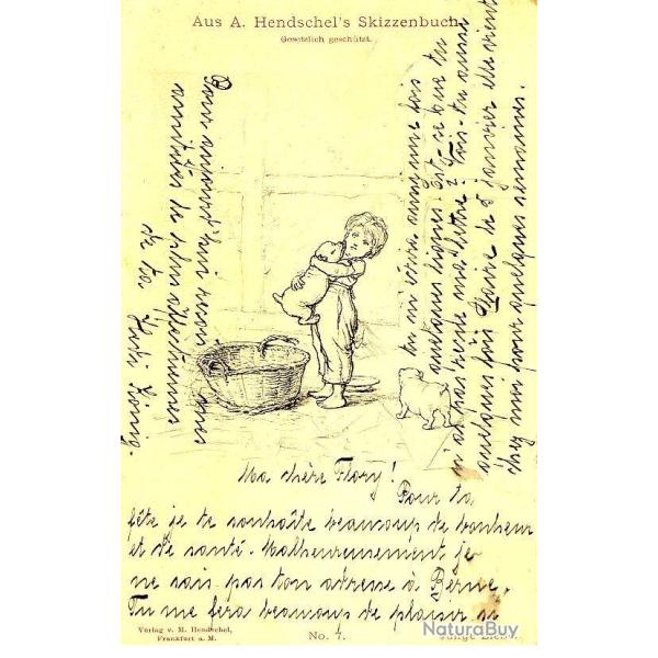 CPA illustr�e LIEBE Junge Allemagne Aus A. Hendschel's Skizzenbuch 1902