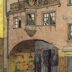 CPA illustr&eacute;e CONRADIN CH. CHUR zur krone postkarte