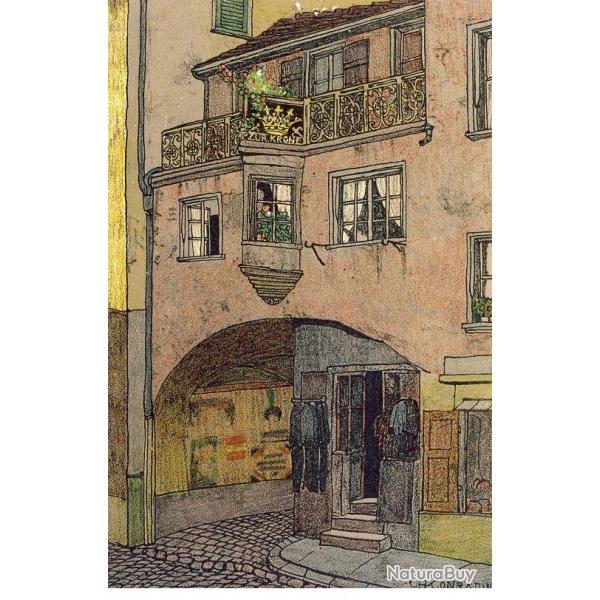 CPA illustr�e CONRADIN CH. CHUR zur krone postkarte