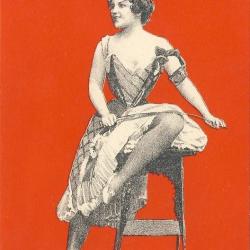 CPA illustr&eacute;e Femme au fouet femme de la nuit Mode