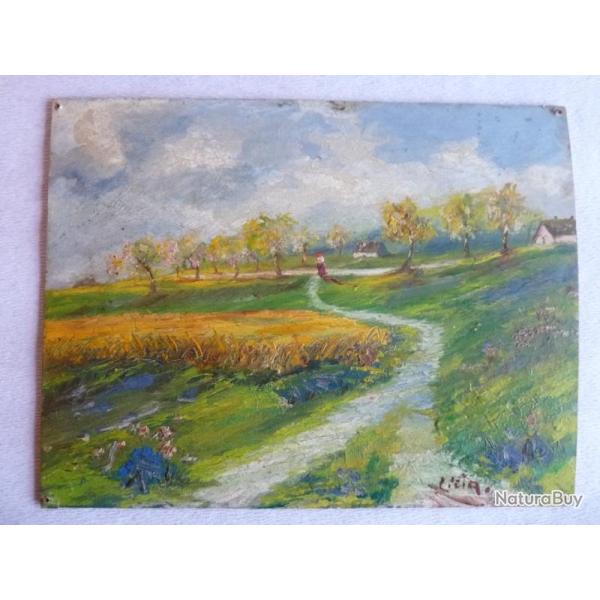 Tableau Peinture Gouache sign� LICIA