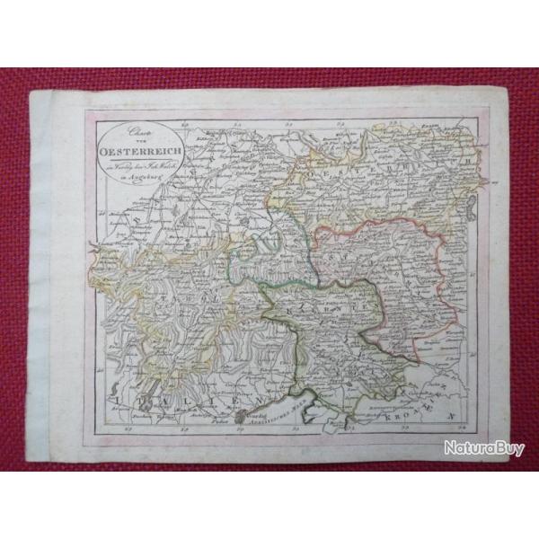 Ancienne Gravure Carte Autriche poque 1820