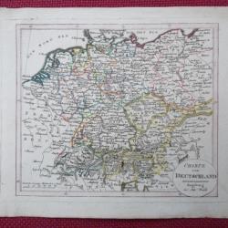 Ancienne Gravure Carte Allemagne Deutschland époque 1820