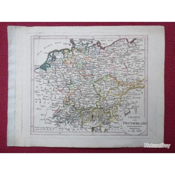 Ancienne Gravure Carte Allemagne Deutschland poque 1820