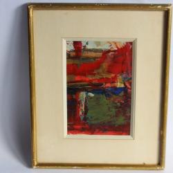 Tableau Peinture Huile Moderne June BUCHHOLZ 1960