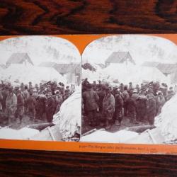 Photographie Photo Stéréo Alaska Morgue after Snowslide Avalanche