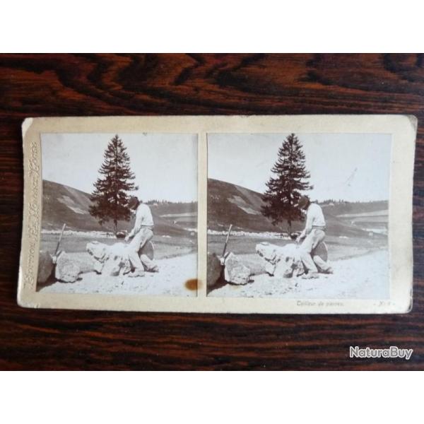 Photographie Photo St�r�o Suisse Tailleur de pierres