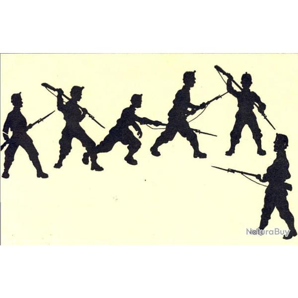 CPA illustr�e Guerre 1914-18 Soldat Ombres en noir et blanc