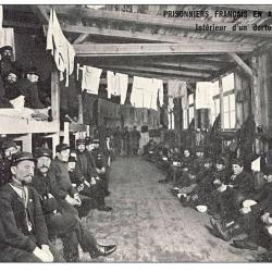 CPA GUERRE 1914-18 Prisonniers Fran&ccedil;ais Allemagne Int&eacute;rieur d'un dortoir