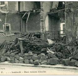 CPA 51 Fismes bombard&eacute; Deux maisons d&eacute;molies aviateur BR 220